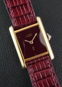 Montre Cartier Tank Must Vermeil Cadran Burgundy