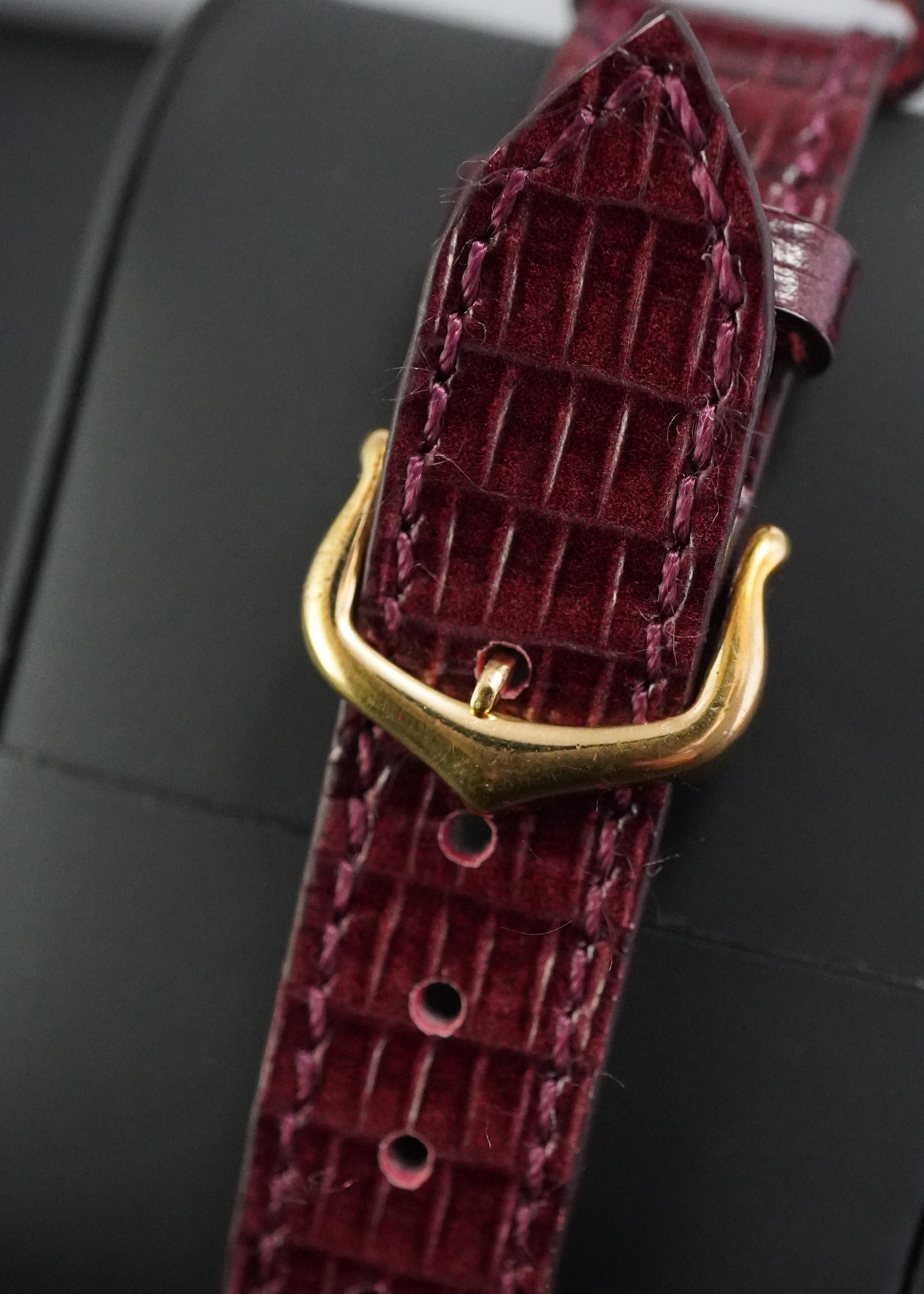 Montre Cartier Tank Must Vermeil Cadran Burgundy