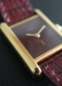 Montre Cartier Tank Must Vermeil Cadran Burgundy