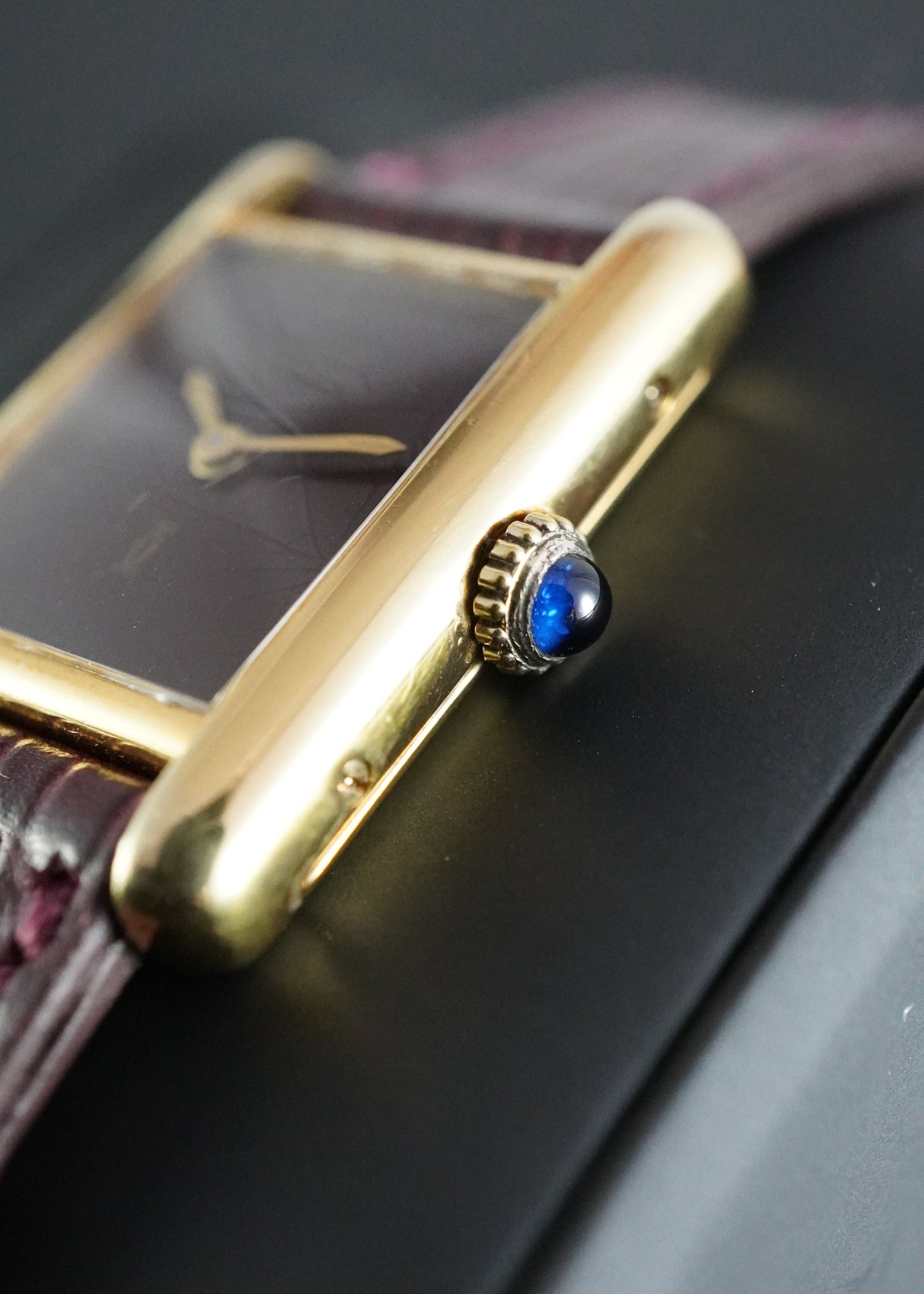 Montre Cartier Tank Must Vermeil Cadran Burgundy