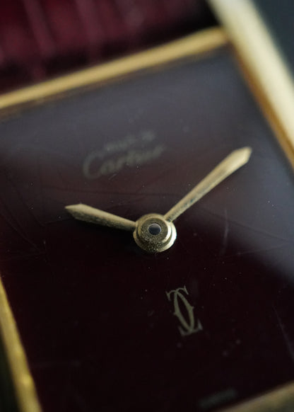 Montre Cartier Tank Must Vermeil Cadran Burgundy